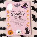 Search for spooky one birthday invitations Pumpkin