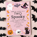 Search for girl 2nd birthday invitations Two spooky