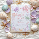 Search for girl birthday invitations Under the sea