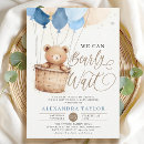 Search for blue hot air balloon invitations Rustic
