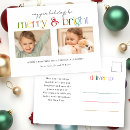 Search for color christmas cards Merry and bright