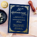 Search for royal blue anniversary party invitations 50th