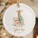 Search for teddy christmas tree decorations Baby's first christmas