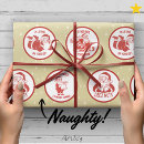 Search for naughty santa wrapping paper Red