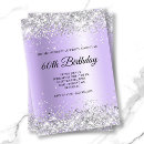 Search for silver 60th birthday invitations Glitter