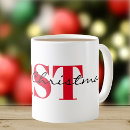 Search for christmas initial mugs Typography