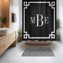 Search for greek shower curtains Black and white