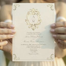 Search for cream and gold wedding invitations Ornate
