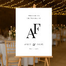 Search for easel wedding signs Black and white