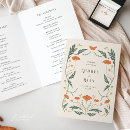 Search for floral wedding programmes Boho