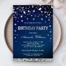 Search for silver star birthday invitations Elegant