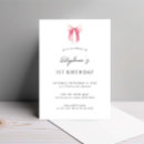 Search for girly 1st birthday invitations Pink bow