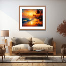 Search for romantic beach canvas prints Sunset