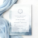 Search for blue watercolor wedding invitations Winter