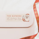 Search for santa return address labels Retro