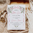 Search for winter baby girl shower invitations Pink bow