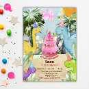 Search for little dino birthday invitations Watercolor