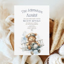 Search for vintage plane invitations Teddy bear