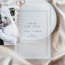 Search for teal blue save the dates Minimalist