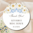 Search for blue and white floral stickers Bride