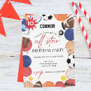 Search for basketball 1st birthday invitations Modern