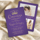 Search for dark purple quinceanera invitations For her