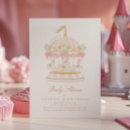 Search for pink carousel invitations Princess