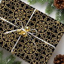 Search for gold and black christmas wrapping paper Holiday season