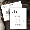 Search for calendar save the date postcards wedding stationery Black and white