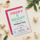 Search for colorful christmas invitations Typography