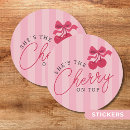 Search for cherry red stickers Cherry baby shower