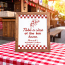 Search for pizza signs Red and white