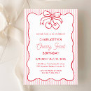 Search for striped birthday invitations Bow