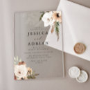 Search for elegant clear wedding invitations Floral
