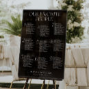 Search for signs our favorite people wedding seating charts Black and white