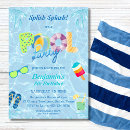 Search for splish splash birthday invitations Swimming