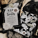 Search for rip rest in peace invitations Black