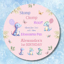 Search for dinosaur birthday stickers Pink
