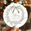 Search for christmas bow stickers Sage green