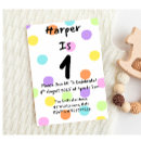 Search for kids 1st birthday invitations Pastel