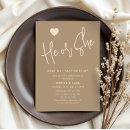 Search for brown gender reveal invitations He or she