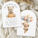 Search for colourful baby boy shower invitations We can bearly wait
