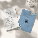 Search for dusty blue floral wedding invitations Roses