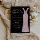 Search for pink black 60th birthday invitations Womans