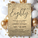 Search for milestone birthday invitations Gold
