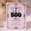 Search for pink halloween birthday invitations Ghost