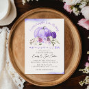 Search for purple pumpkin invitations Fall