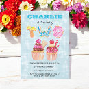 Search for doughnut 2nd birthday invitations Blue