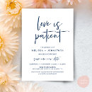 Search for patient invitations Love is patient