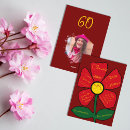 Search for red and gold 60th birthday invitations Flowers